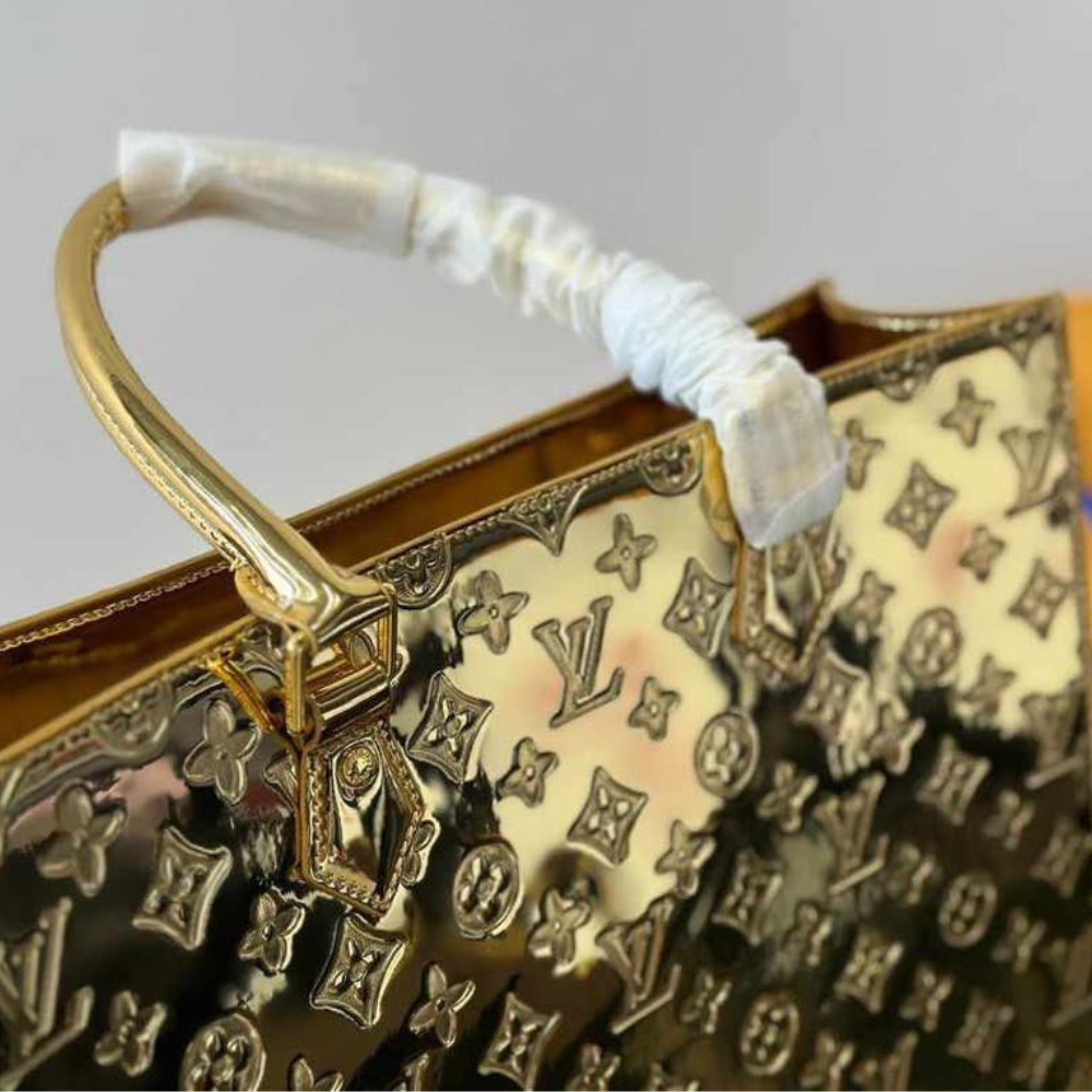 Gold Metallic LV Tote Bag