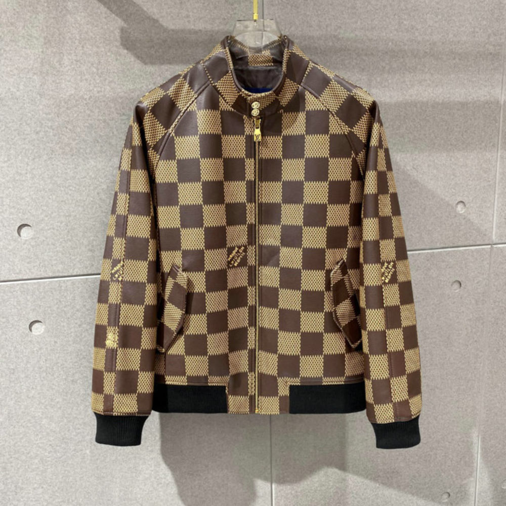 Damier Leather Harrington Jacket