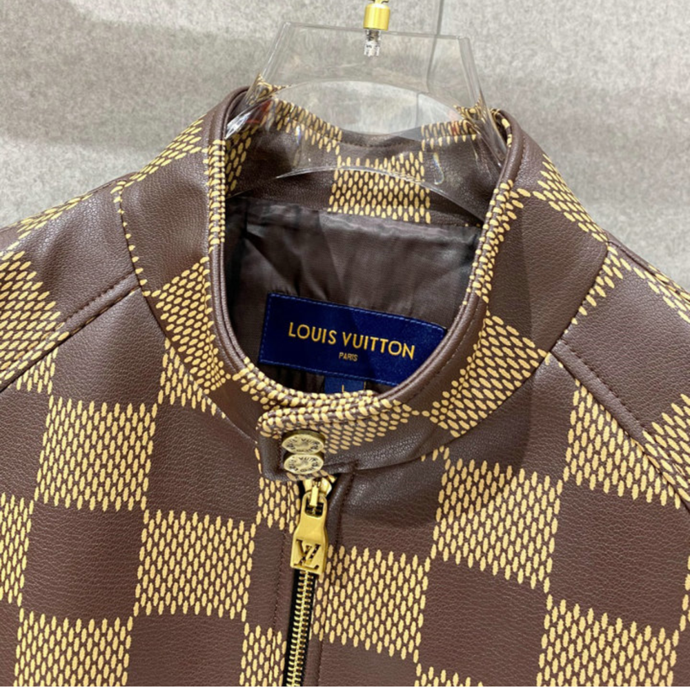 Damier Leather Harrington Jacket