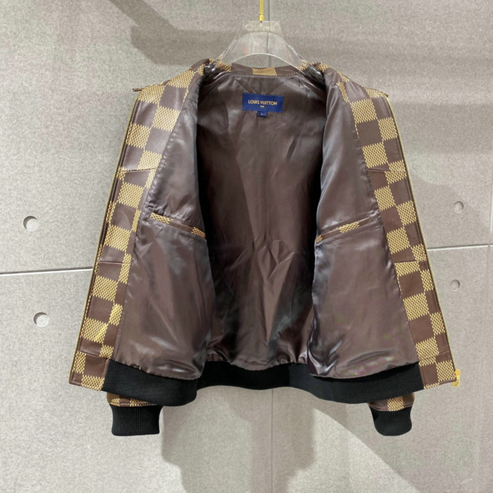 Damier Leather Harrington Jacket