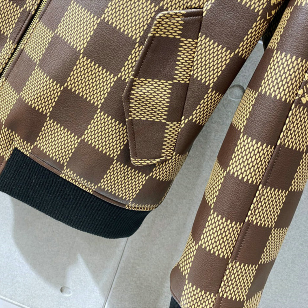 Damier Leather Harrington Jacket